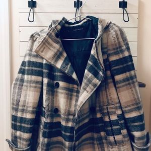Zara Scandinavian Plaid Coat